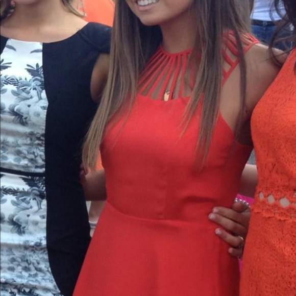 Nordstrom Red Skater Dress - Picture 2 of 7